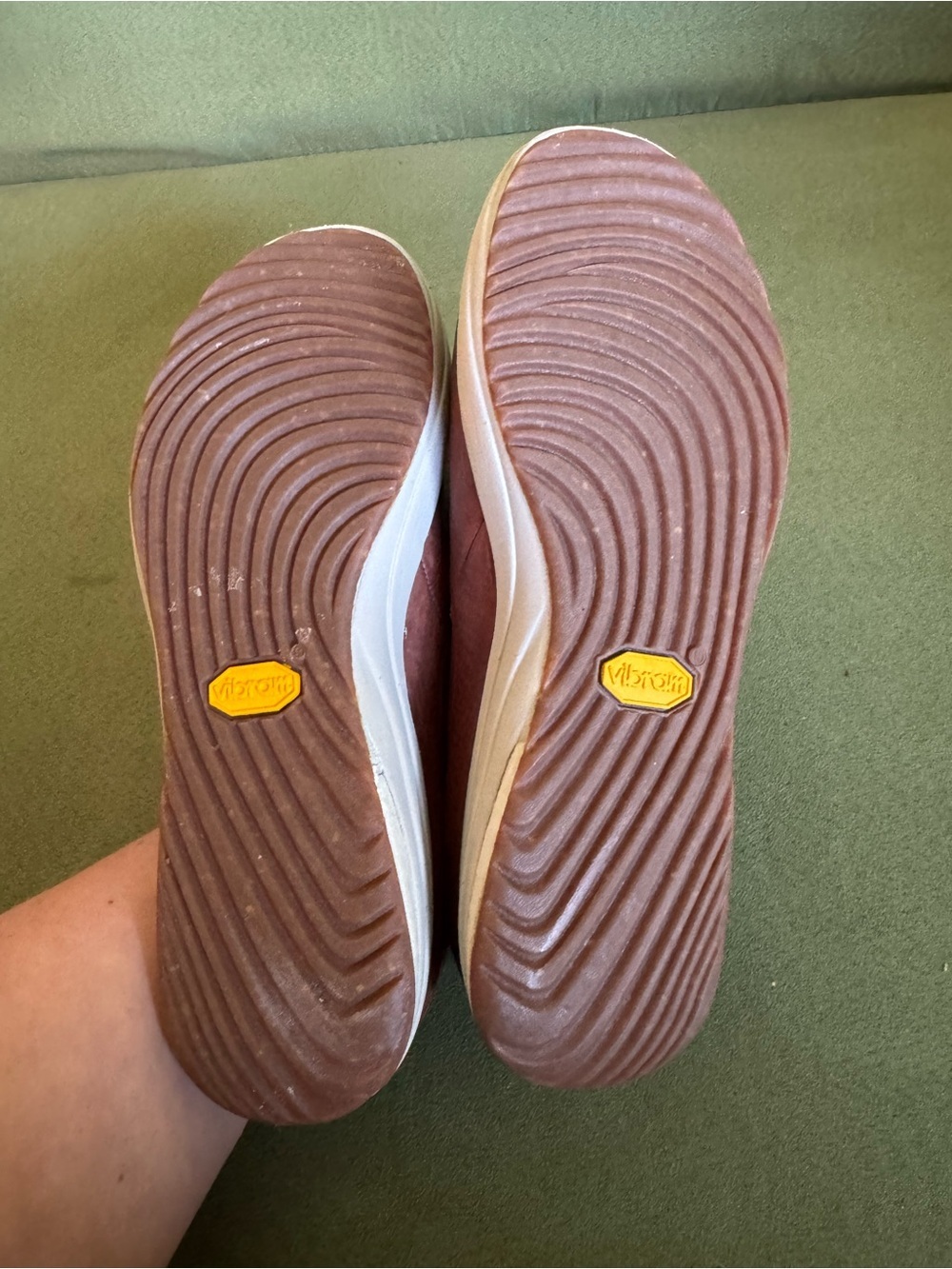 Merrell womens Slip-On Loafers in Burgundy with White Sole - Picture 2 of 9